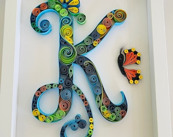 quilling monogram etsy