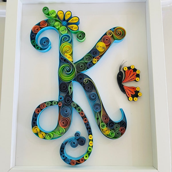 Art mural quilling en papier - Art quilling encadré - Décoration murale Quilling - Cadeaux Quilling en papier