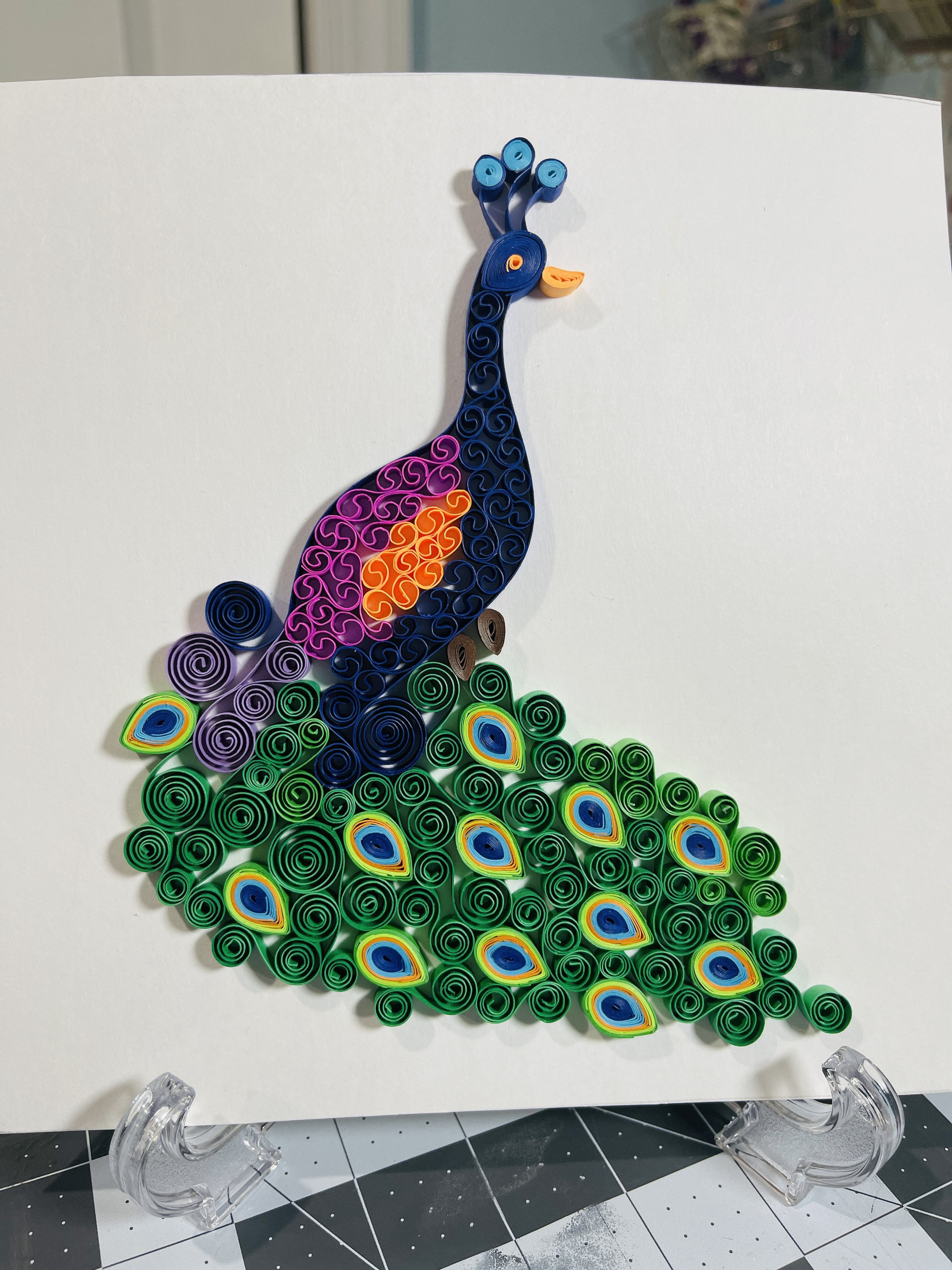 ペーパークイリングウォールアート - クイリングアート - 額入り