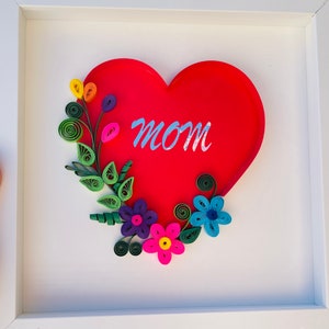 Quilling Heart- Mother's Day Quilling Art- Handmade Quilling