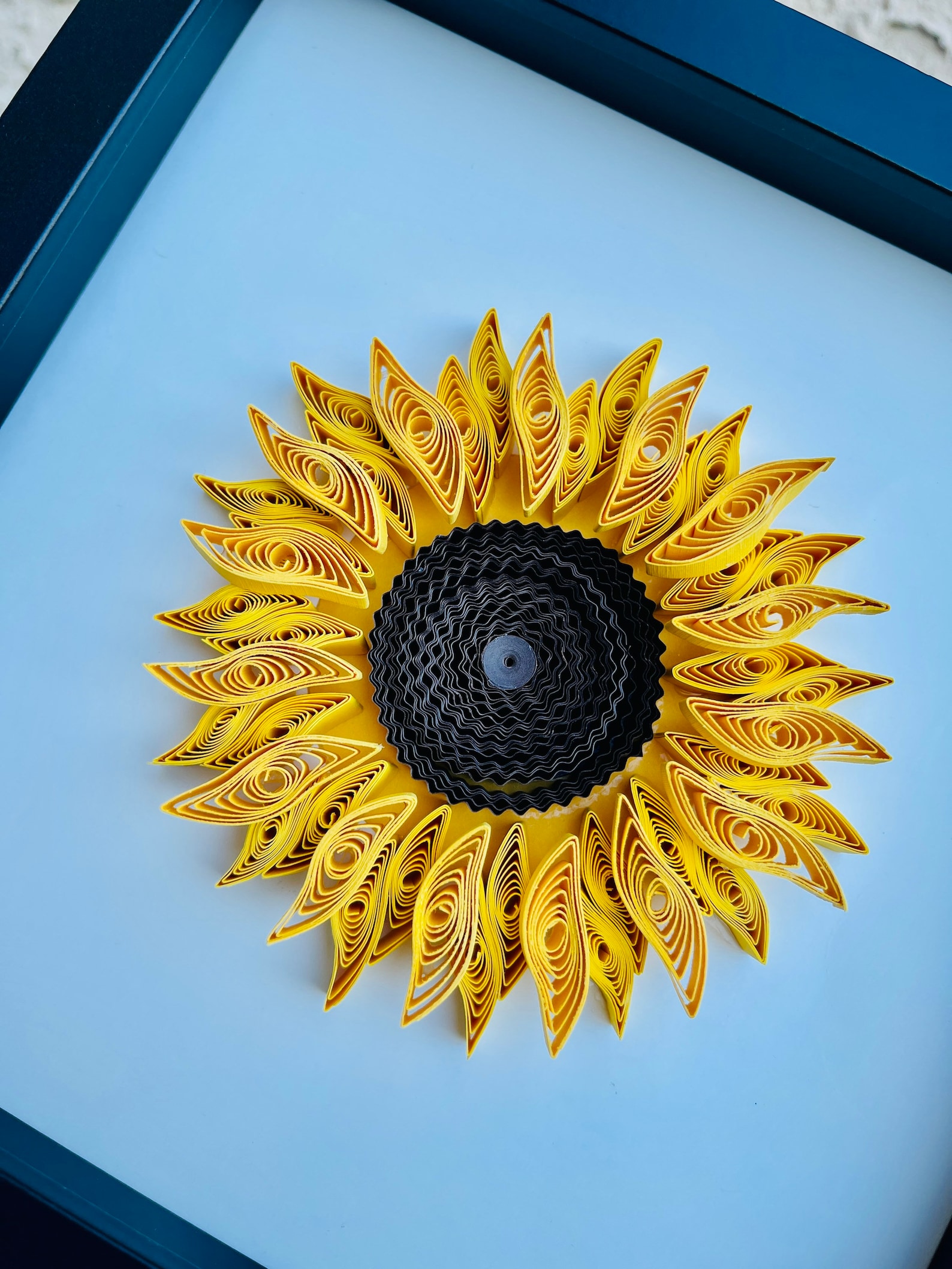 Framed Quilling Sunflower Art Sunflower office art Quilling Etsy
