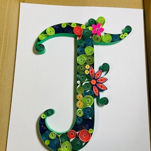 Quilling Paper Art- Quilling Art Wall Decor- Quilling Letters- Handmade Quilling Art