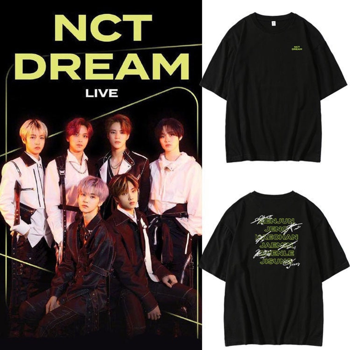 NCT Dream Beyond Live Concert Signed TShirt Merchandise Etsy