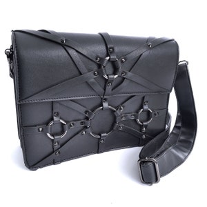 Morgana - Black Gothic Satchel / Shoulder Bag