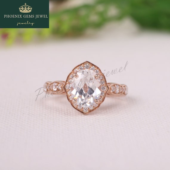 Oval Engagement Ring Gold Ring Silver Ring Promise Ring Etsy