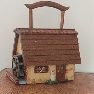 Vintage Handbag WOOD BOX BAG Purse "Watermill" by Maurice FLorida Bag Rare Gift