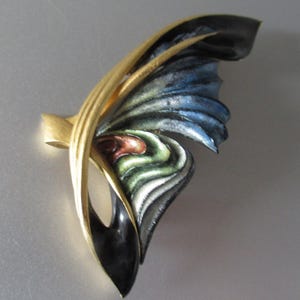 Vintage UNGARO PARIS Brooch 1970s France Designer Brooch 7 cm x 4 cm GIFT