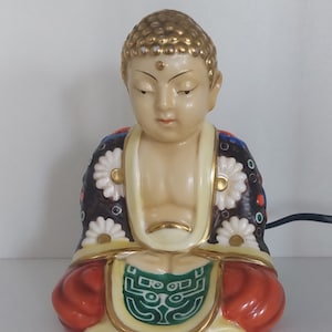 Vintage GOEBEL Porzellan Parfüm Lampe Nachtlampe 1950s Germany BUDDHA 18 cm oder 7 " hoch Rauchverzehrer Geschenk