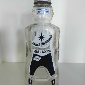 Vintage Galaxy Spaceman Glass Bottle - Etsy