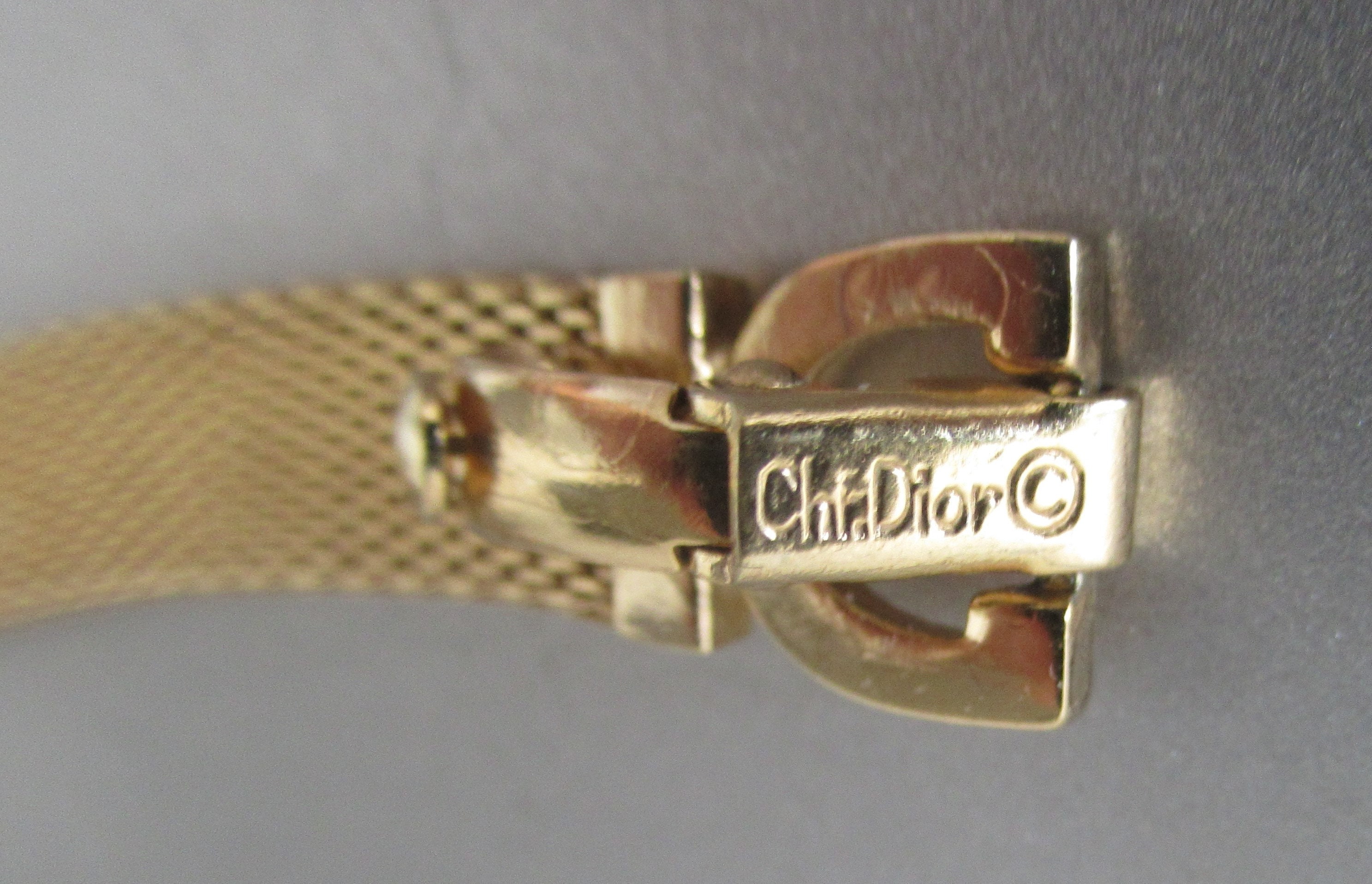 Vijtage DIOR Signed Chr Dior Necklace Translucide Enamel Glass