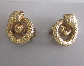 Vintage slangenoorbellen, adder/cobra, cadeau