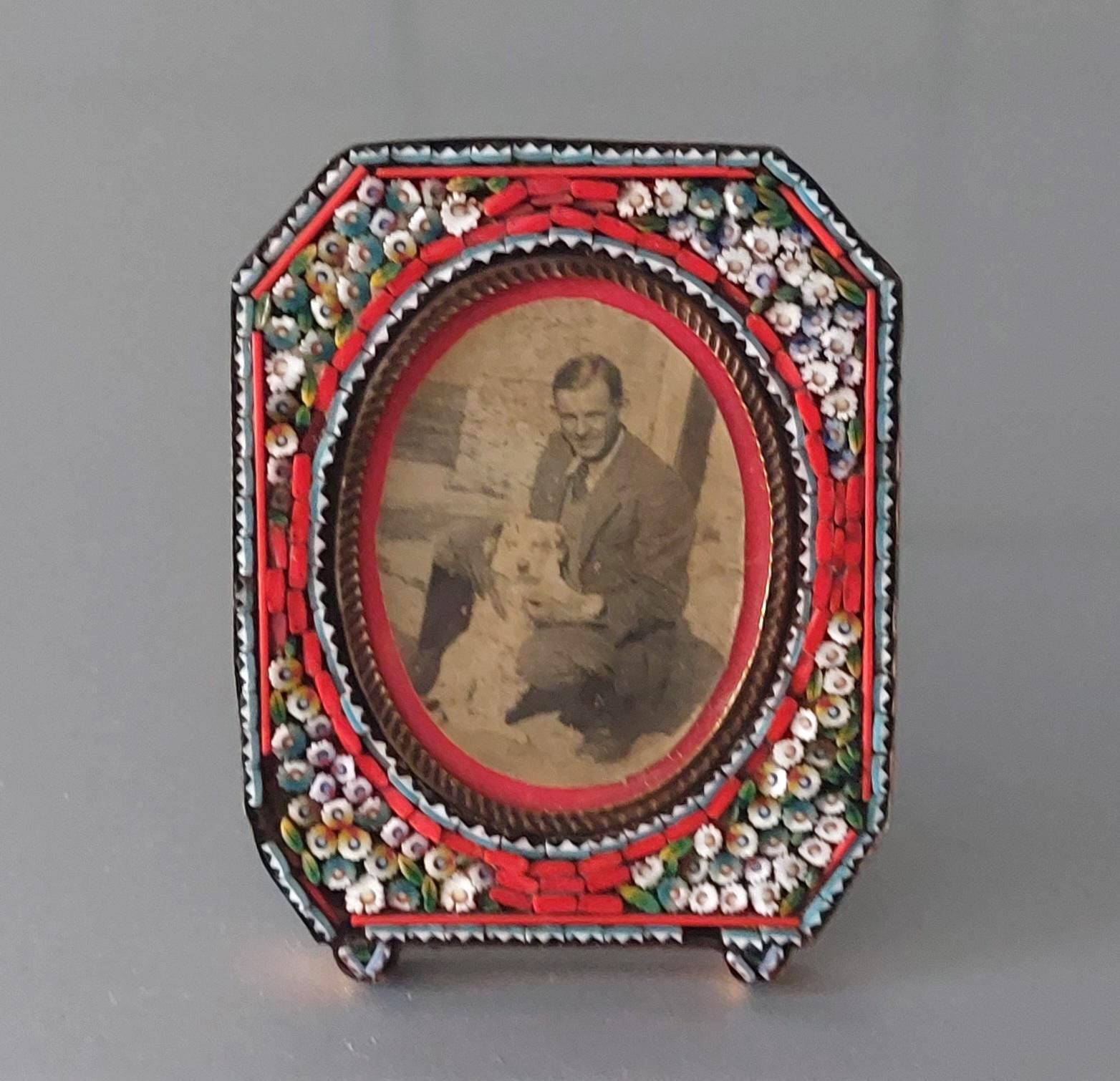 【高級】 額装 金 貝殻 シェル 鳥 骨董 美術品 アンティーク  骨董品 稀少 Micro mosaic frame - Etsy 日本 【高級】 額装 金 貝殻 シェル 鳥