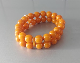 Art Deco Bakeliet Armband in karamelkleur, CADEAU