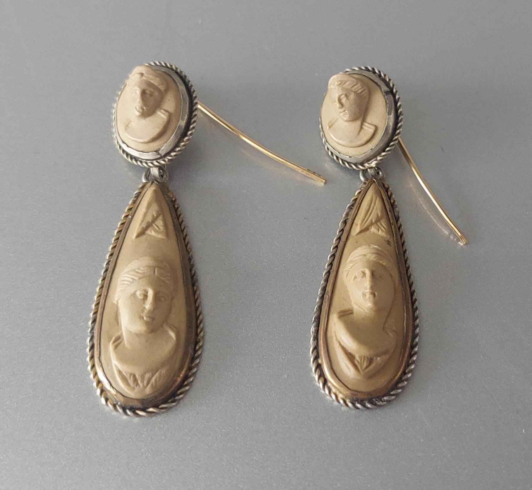 Lava Cameo Earrings UK