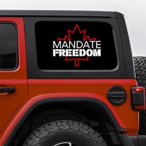 Mandate Freedom Decal, Truck Decal Canada, Patriotic Decal, Car Sticker, Window Decal, Vinyl Decal, Canada Day, Trucker Decal, Freedom Decal