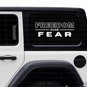 Freedom Over Fear Decal, Patriot Decal, Freedom Convoy Decal, Truck Decal, Canada Decal, Bible Verse Decal, Trudeau Must Go