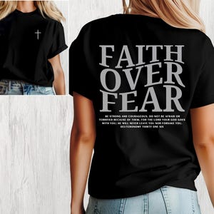 Faith Over Fear Shirt | Christian Streetwear | Scripture Shirt | Trendy Religious Shirt | Vintage Christian Shirt | Boho Christians T Shirts