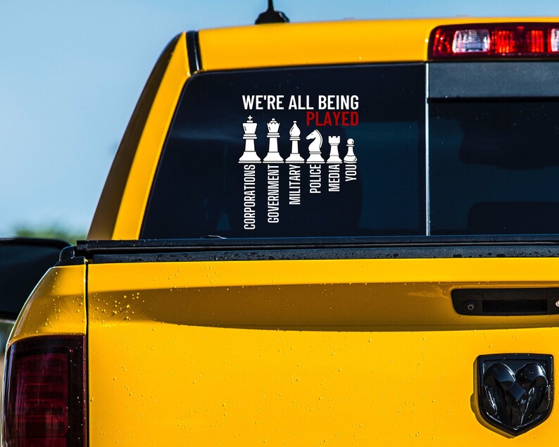 We Are All Being Played Decal, Truck Decal Canada, Patriotic Decal, Car