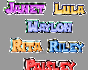 Custom Name Stickers Waterproof Stickers for Laptop or Water Bottle School Supplies Daycare Labels
