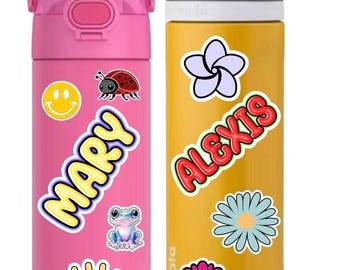 Personalized Name Decals: Waterproof Bubble Letter Stickers