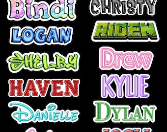 Personalized Waterproof Name Decal: Dishwasher Safe Vinyl Stickers