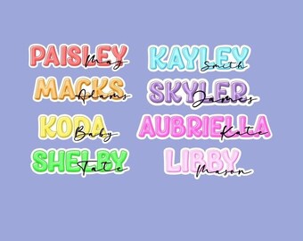 Waterproof Name Stickers: Custom Vinyl Decals for Laptop, Water Bottle