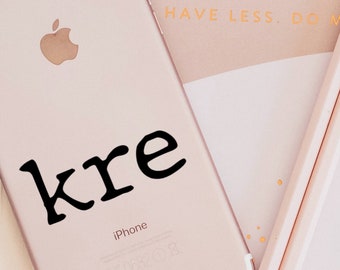 Personalized Initial Vinyl Decal: Typewriter Font Sticker