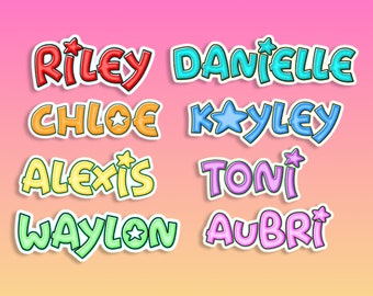 Personalized Name Decals: Waterproof Stickers for Water Bottle, Laptop