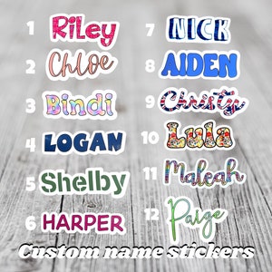 Personalized Name Waterproof Stickers for Laptop or Water Bottle Birthday gift Teacher