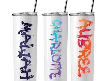 Custom Vinyl Lettering  Personalized Decals Water Bottle Vinyl Name Sticker Daycare Labels