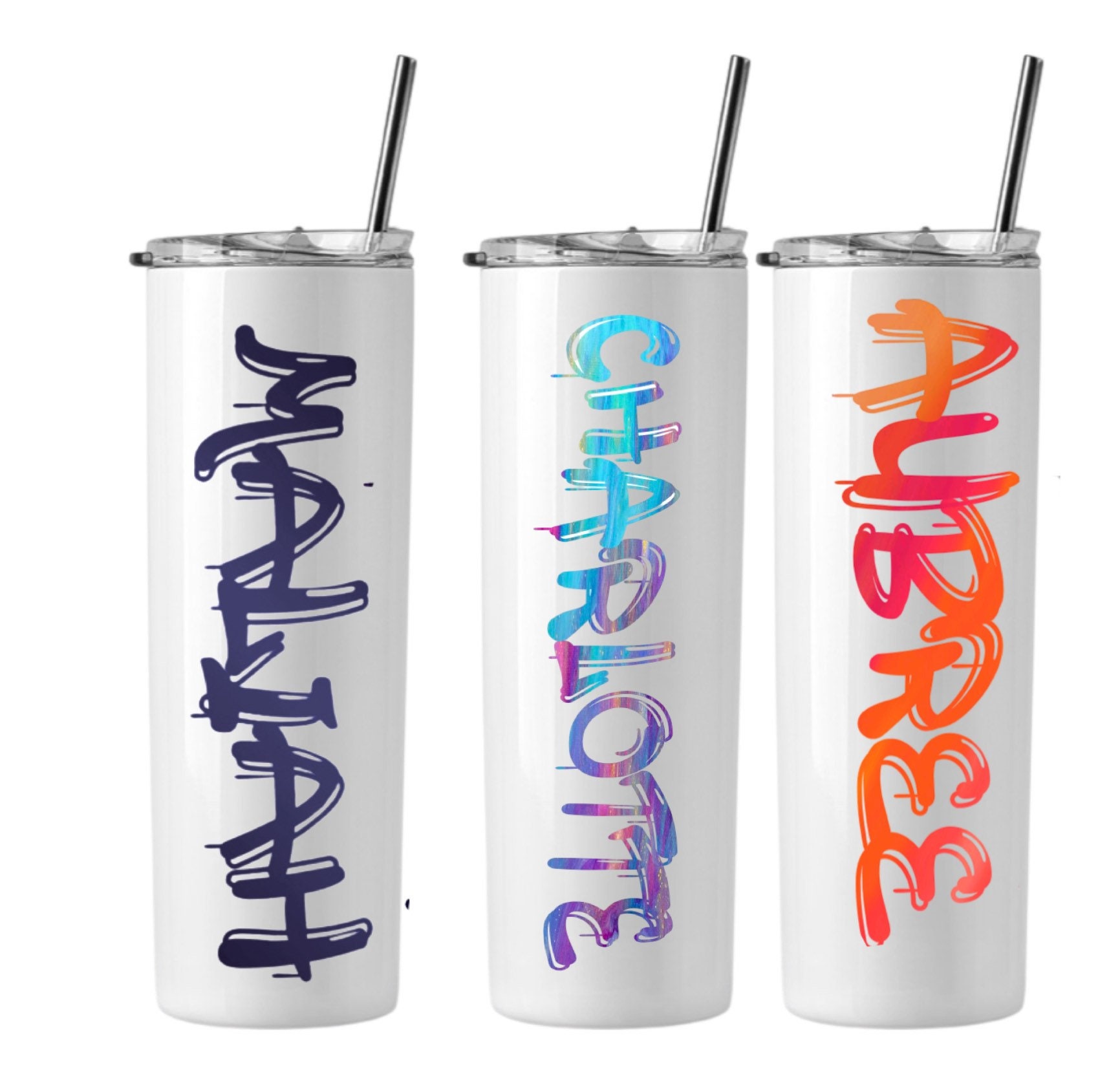 Custom Name Decals Water Bottle Vinyl Name Sticker - Etsy