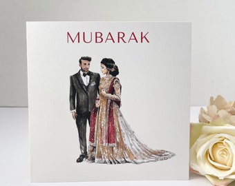Mariage musulman|Shaadi Mubarak|Félicitations| Carte de mariage islamique|Carte islamique|Carte islamique Moubarak|Nikkah |Walima|Fiançailles|