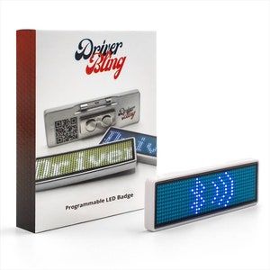 Digital LED Name Display Badge Pin Magnet Wearable LED Name Tag