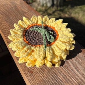 Sunflower Crochet Coasters - Set of 4 | Sunflower Coasters | Crochet Sunflowers | Crochet Coasters | Drink Coasters