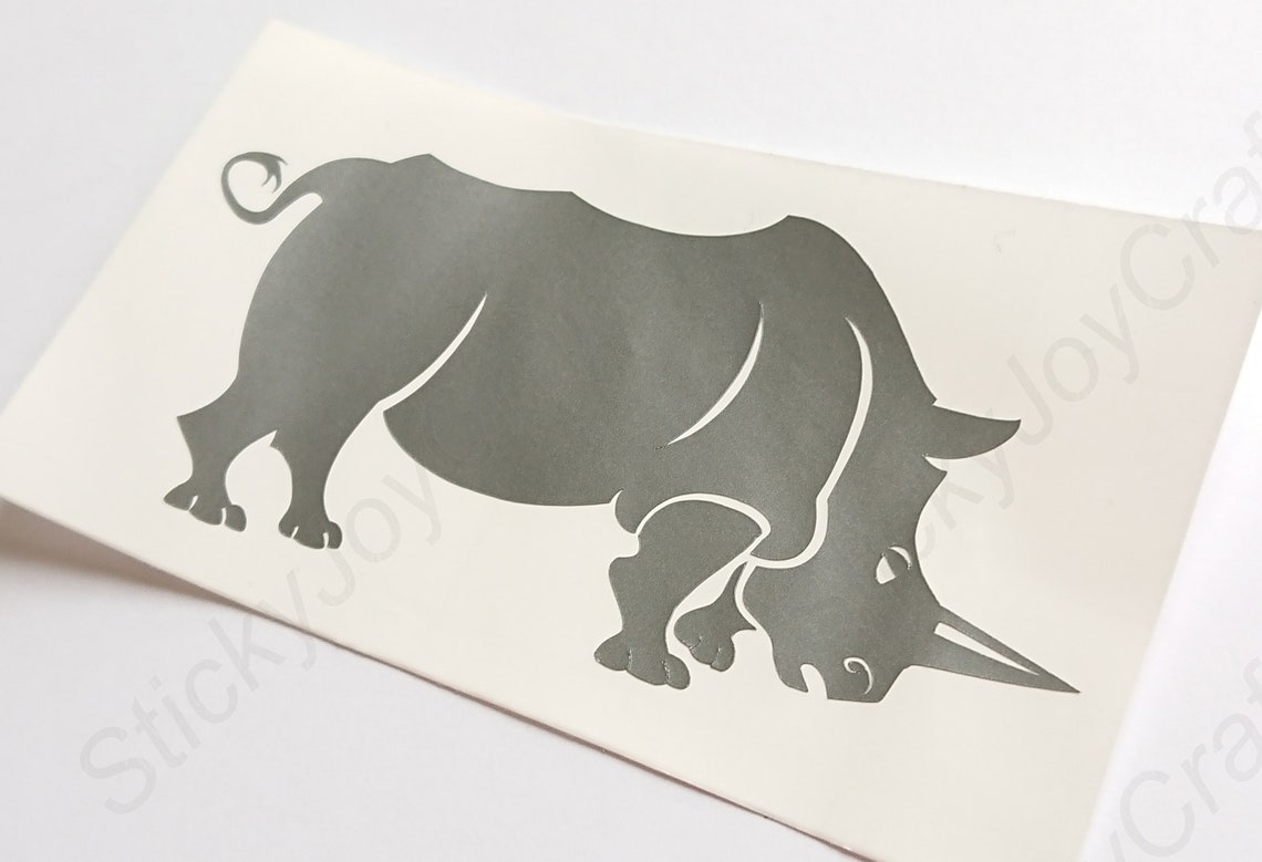 Rhino Vinyl Sticker / Decal Car Bumper Window Scrapbook Etsy UK