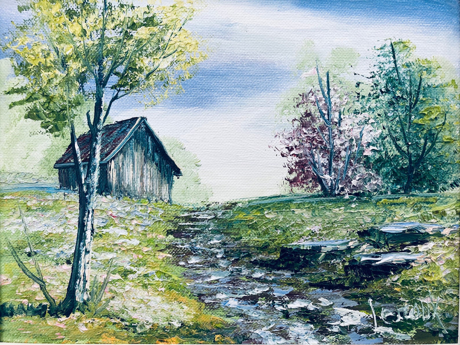 Leroux original Oil Painting Vintage Painting Canadian Etsy