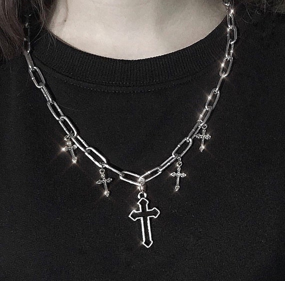 Christs Necklace Gothic Necklace Emo Necklace Grunge Etsy
