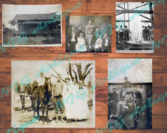 Vintage photos Ephemera for junk journals Vintage and Antique Collection of 5 old photos for art projects, Printable