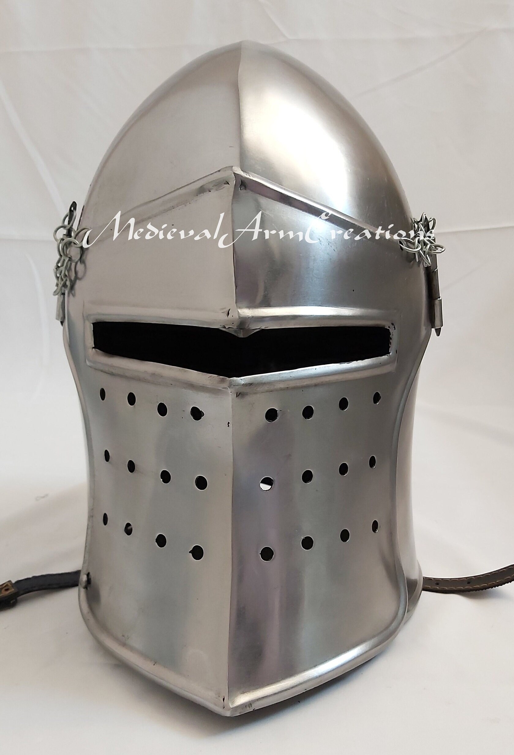 Medieval Barbuta Helmet Visored Barbuta Steel Helmet Etsy Hong Kong