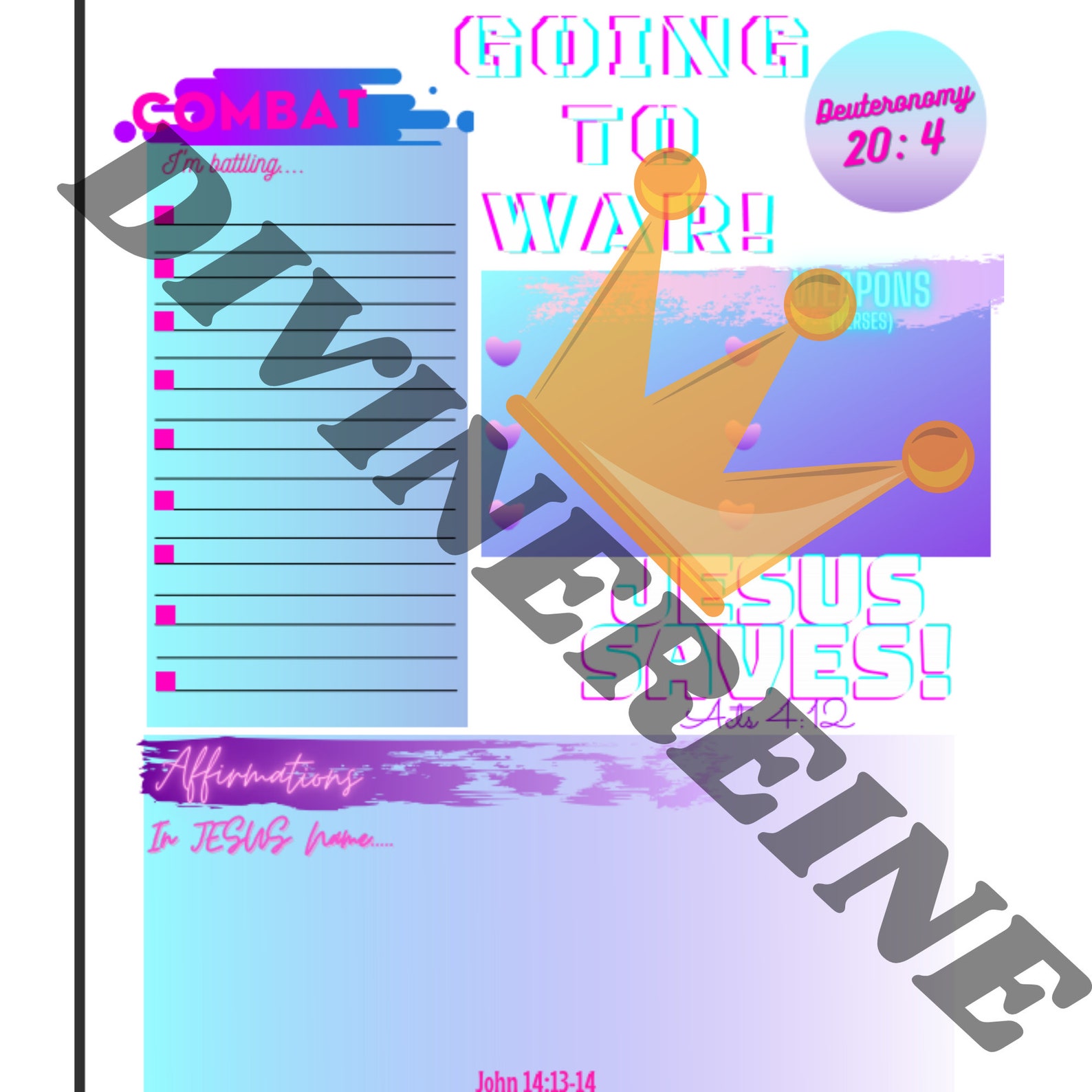 Pop of Color War Binder Printables War binder Printable | Etsy