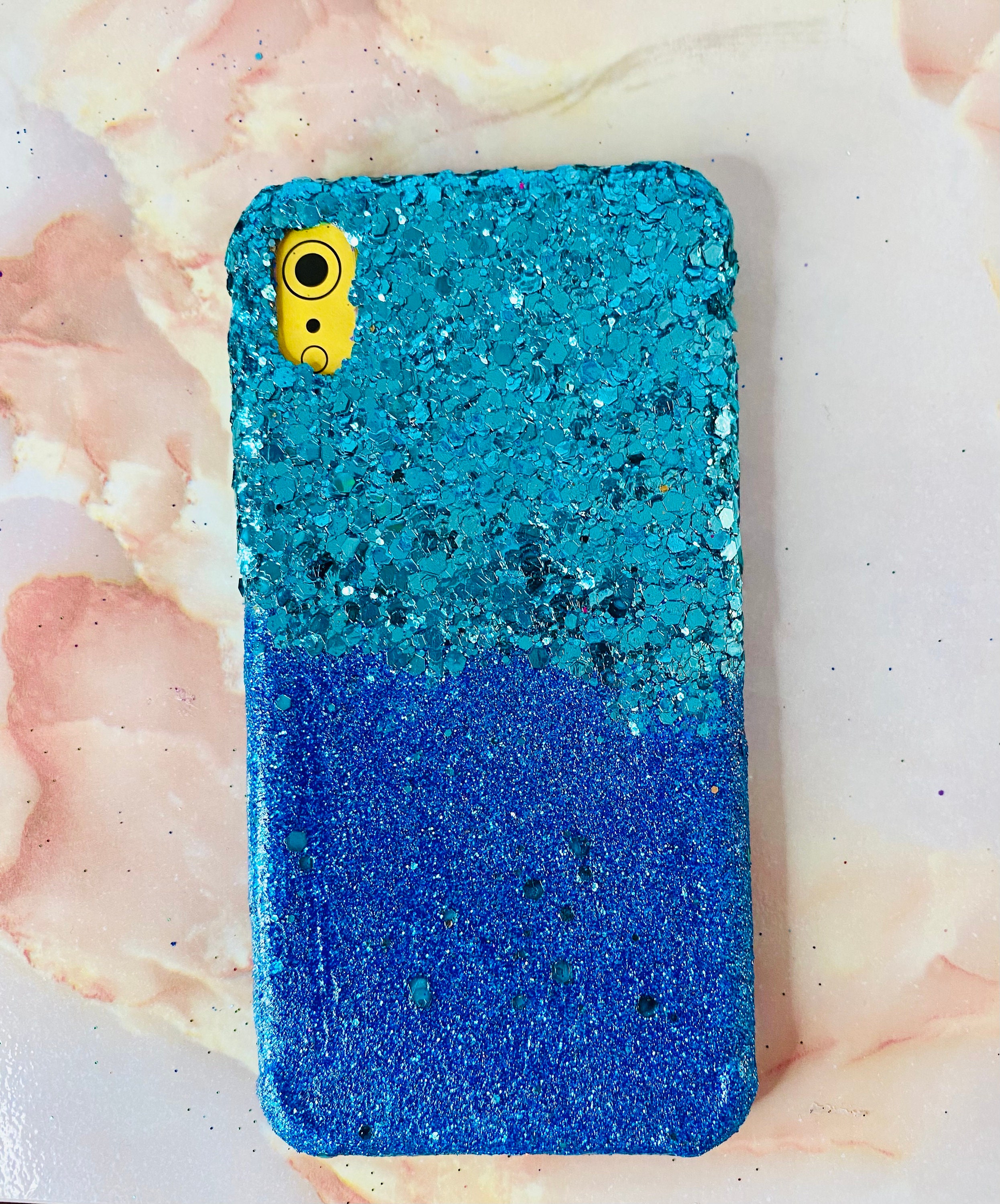 Blue Gradient Phone case Iphone XR Iphone XR case Glitter Etsy