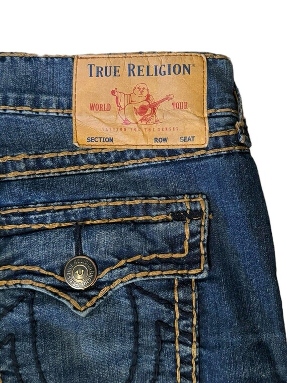 True Religion Geno Super T Jeans 40 X 33 Copper Stitching