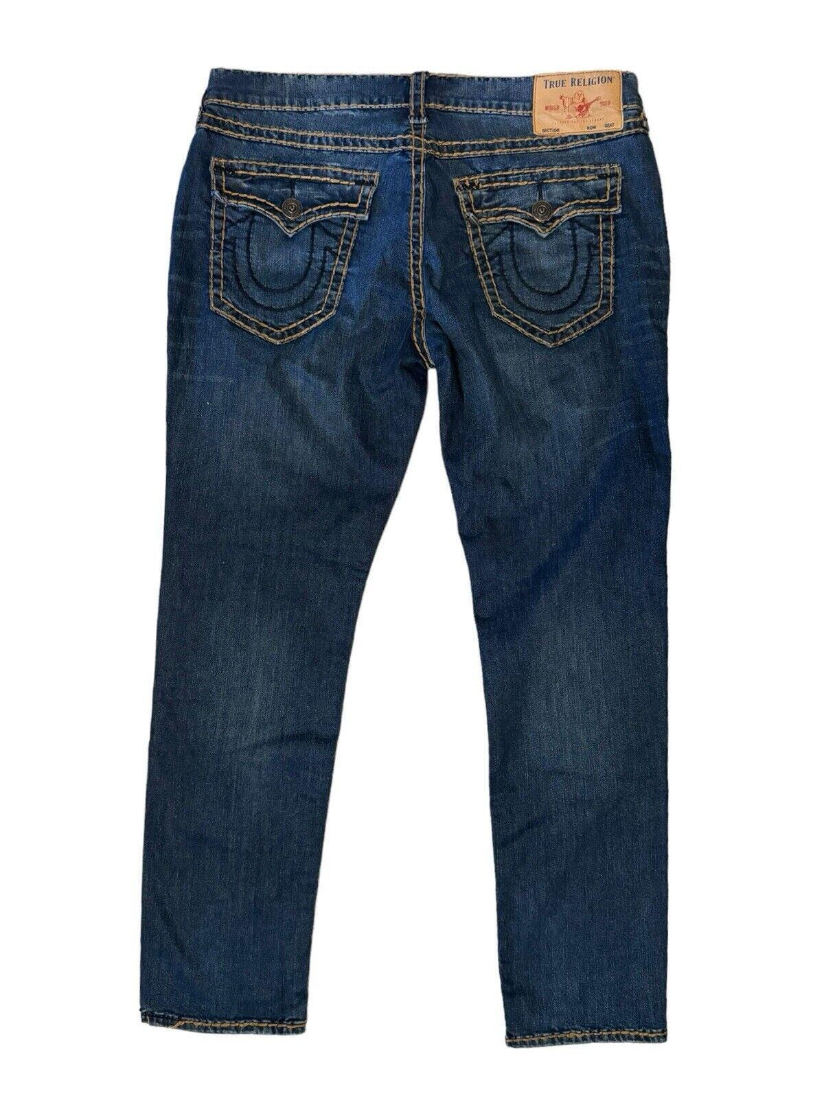 True Religion Geno Super T Jeans 40 X 33 Copper Stitching