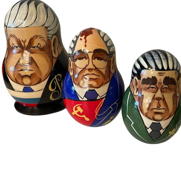 Gorbachev Russian Leaders Nesting Doll Etsy