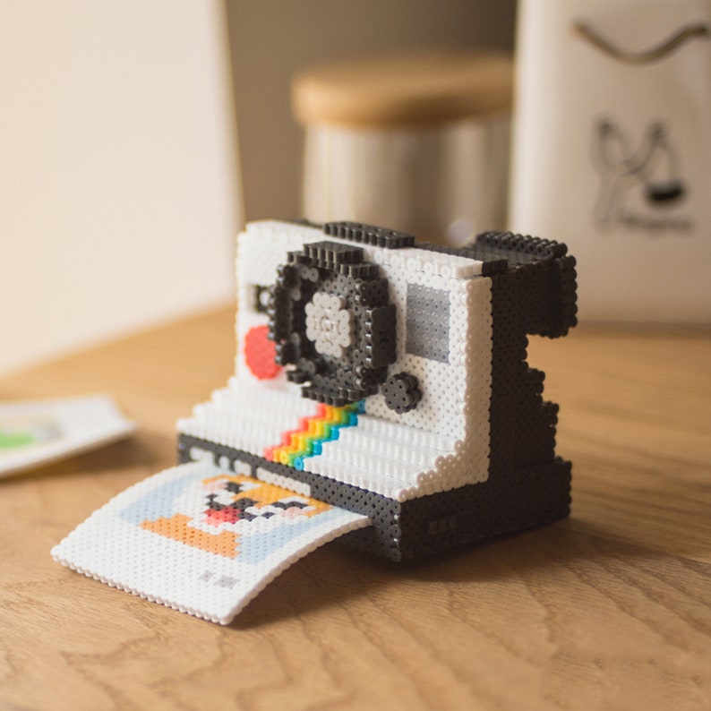 Polaroid Camera Perler Bead Patterns 3D Handmade Tutorial Etsy Canada
