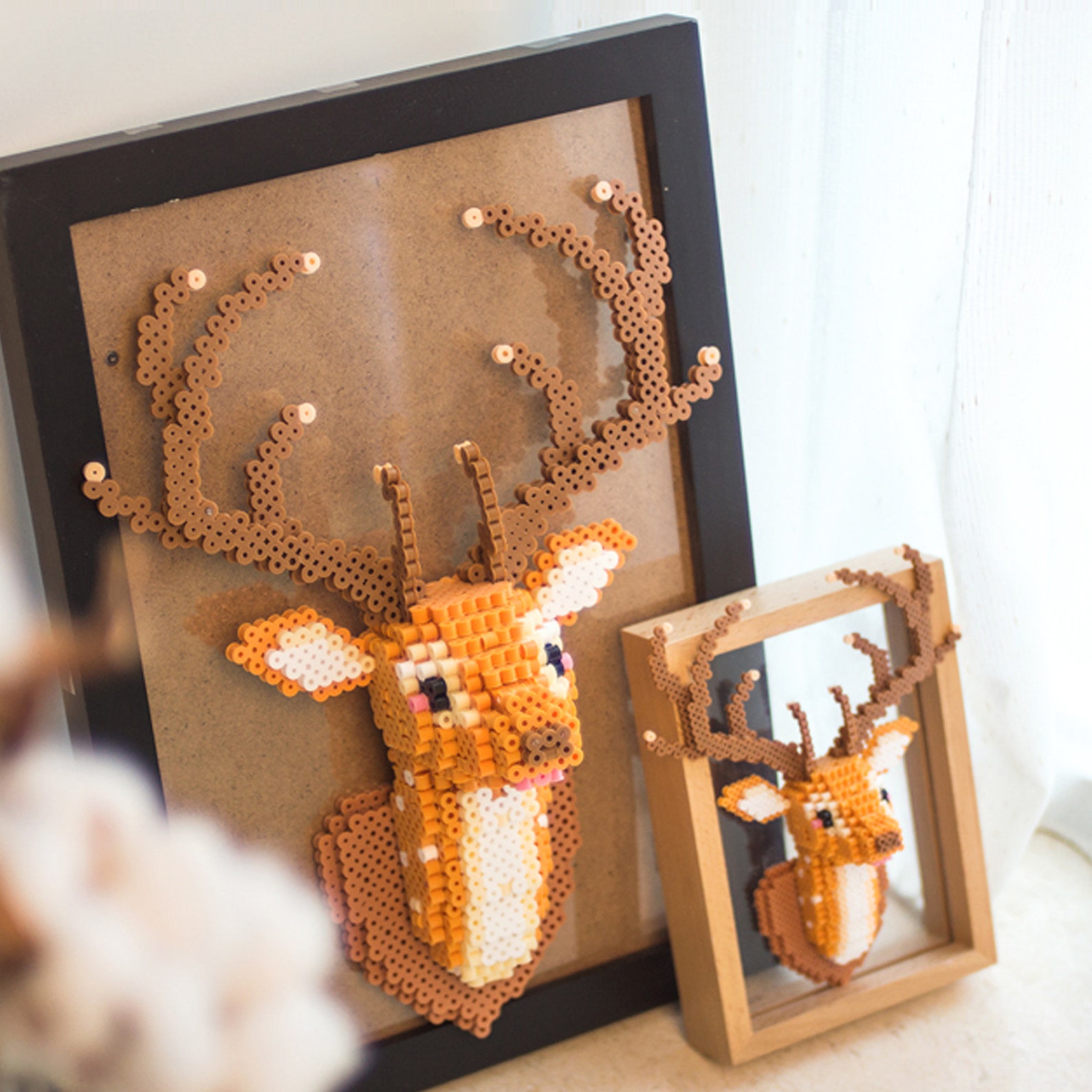 Elk & Deer 3D Perler Bead Pattern Art Tutorial Instant Etsy