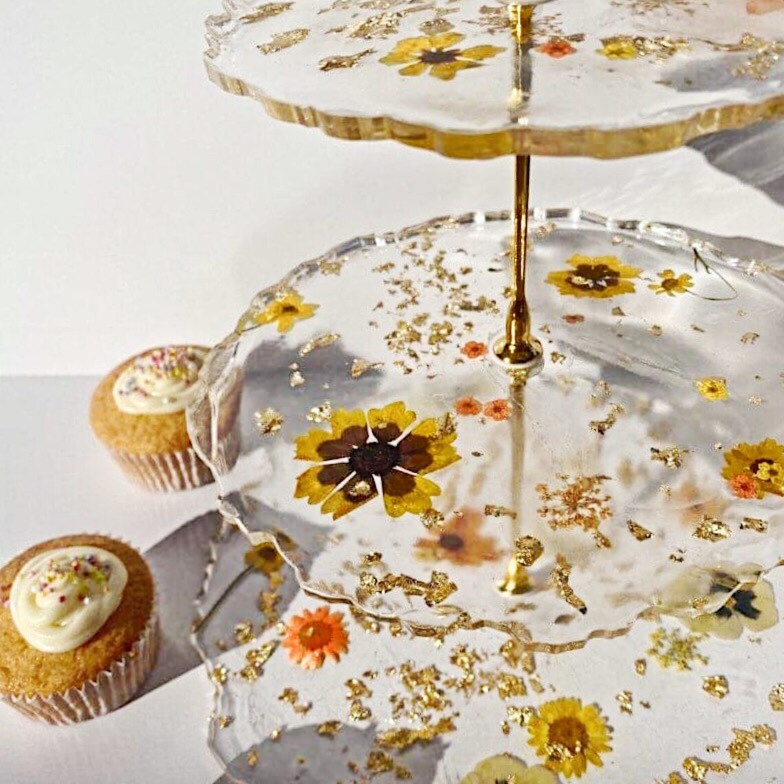 Flower Handmade Cake Stand Etsy
