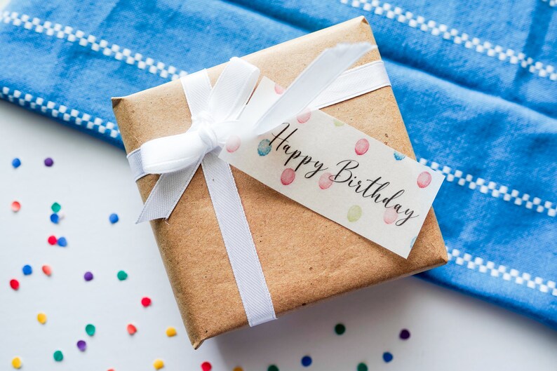 Happy Birthday Balloons Gift Tags | Set of 10 | Personalised Gift Tags ...