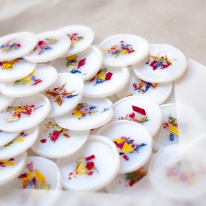 Sellos de cera de vitela de flores silvestres, Sellos de cera, Sellos de cera para bodas, Sellos de cera autoadhesivos, Sellos de cera florales, Flores prensadas/secas