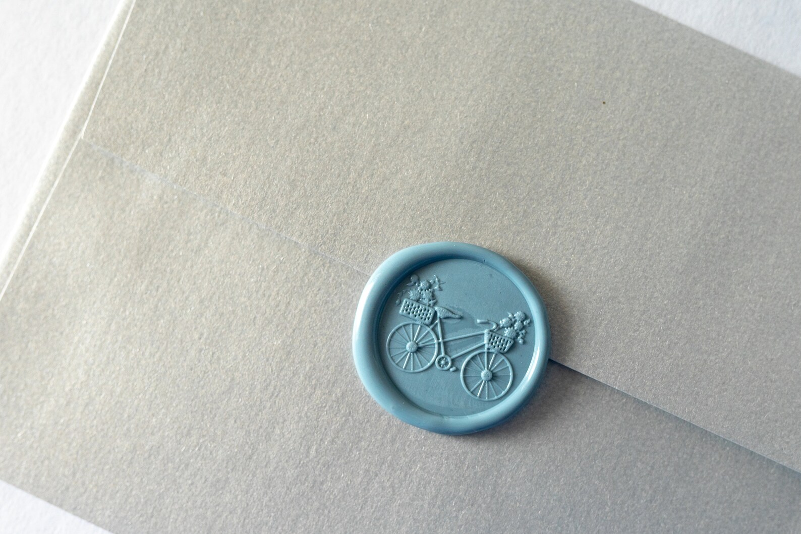 Bicycle Dusty Blue Wax Seal Wax Seals Wedding Wax Seals Etsy
